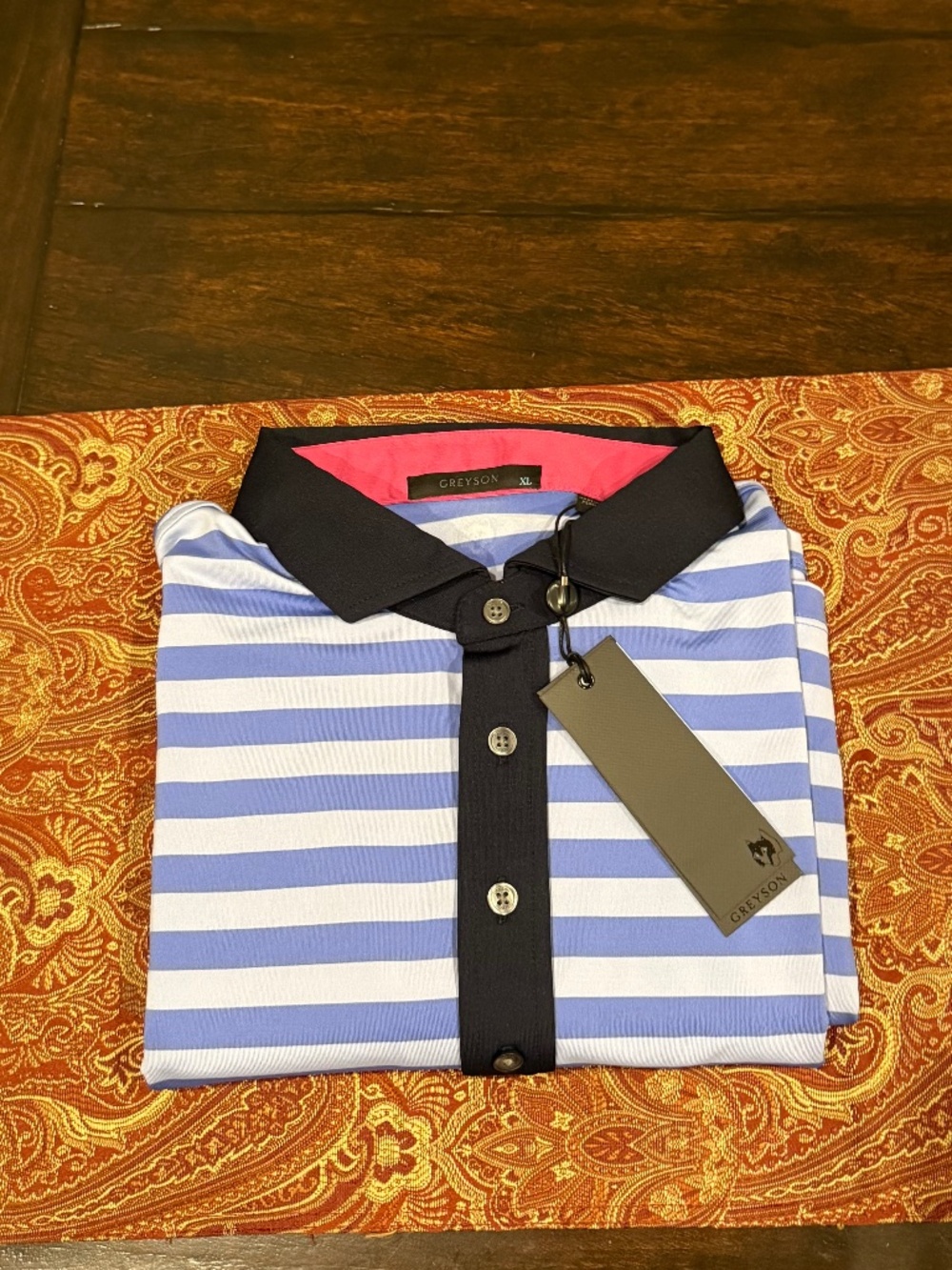 Greyson Men's XL Heron Kissimmi Polo MSRP $118